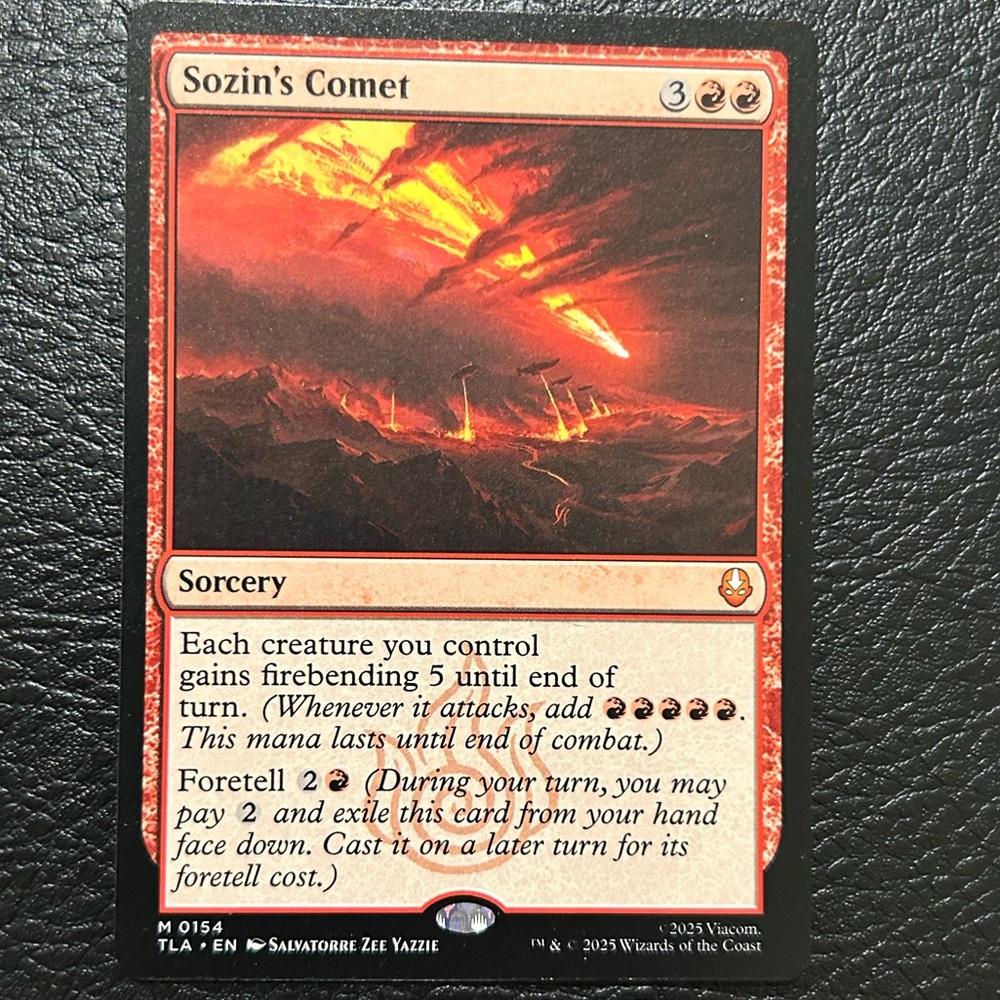 Magic: The Gathering Avatar’s Sozin's Comet Mythic Rare Near Mint card.